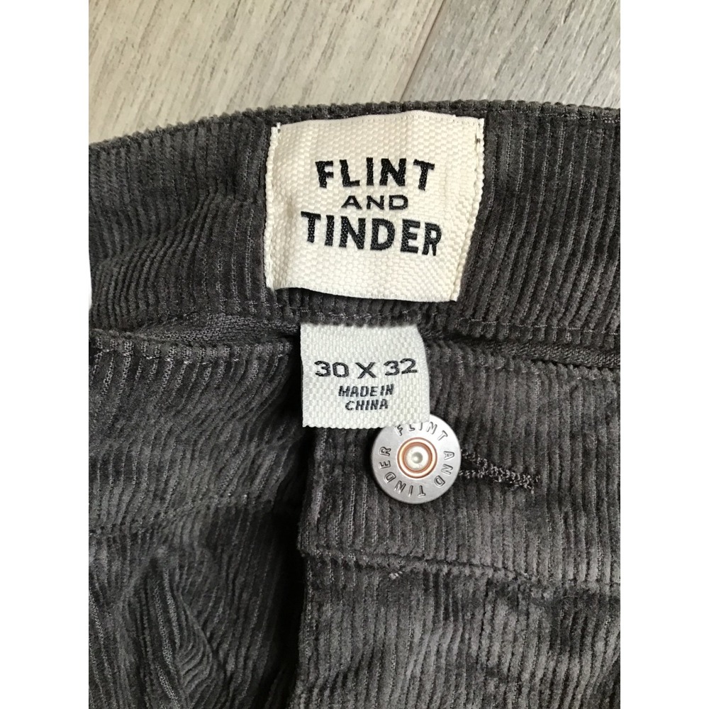 Flint & Tinder Men's Washed Black 365 Corduroy Pant Athletic Tapered Size 30 NWT - Picture 7 of 12